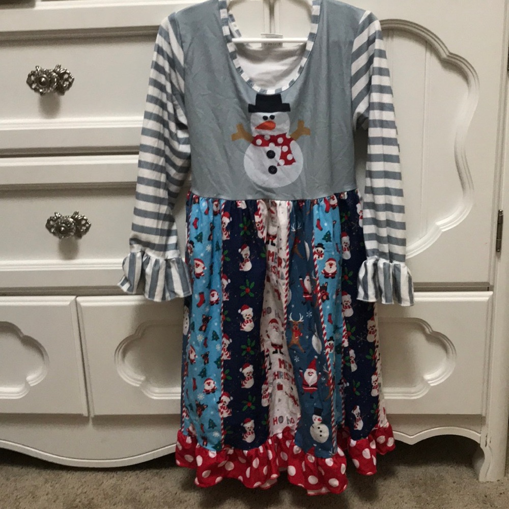 Girls Long Sleeve Christmas Dress